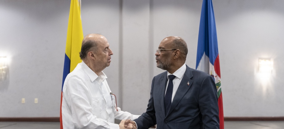 Haití reconoce la experiencia de Colombia en construcción de paz y justicia y ambos países se proponen fortalecer la cooperación en estos y otros asuntos
