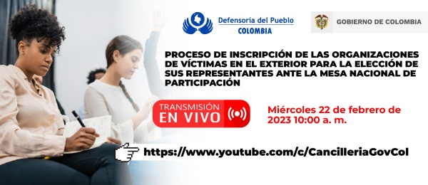 ¿Cómo participar del proceso de inscripción de las Organizaciones de Víctimas en el Exterior para la Elección de sus representantes ante la Mesa Nacional de Participación?